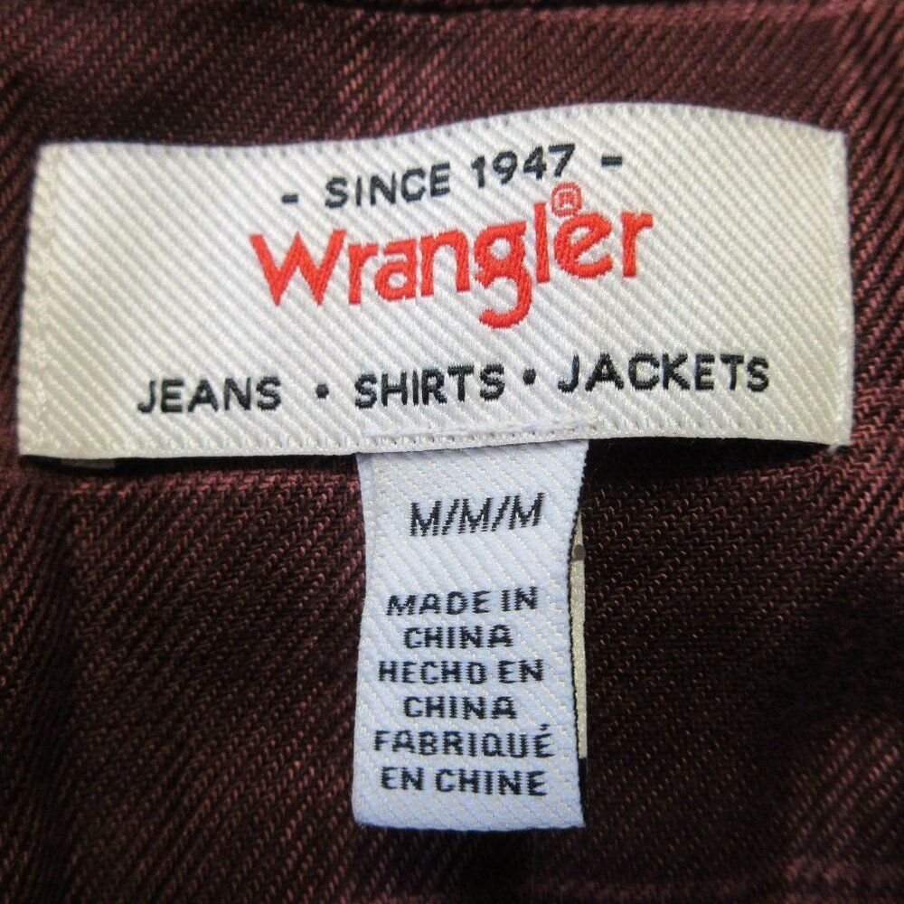 WRANGLER Brown Rust Plaid Blouse Womens Size M (8-10) Popover Top Shirt NWT - Picture 9 of 13